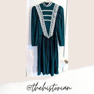 Gunne Sax Jessica McClintock Vintage Green Dress